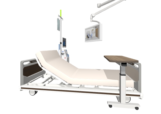 【解説】透析用監視装置／透析治療のベッド回りのイメージ